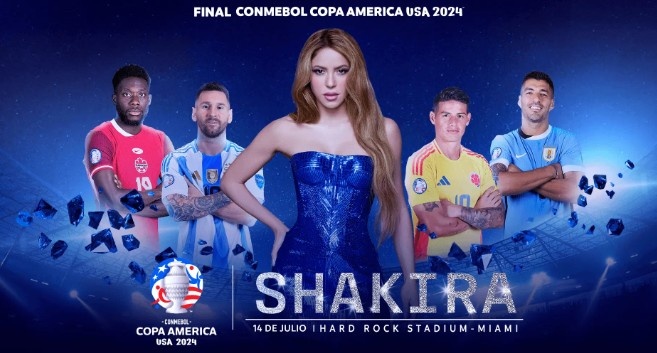 夏奇拉将在2024美洲杯决赛中进行音乐表演 